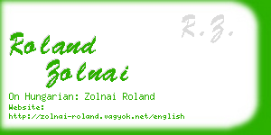 roland zolnai business card